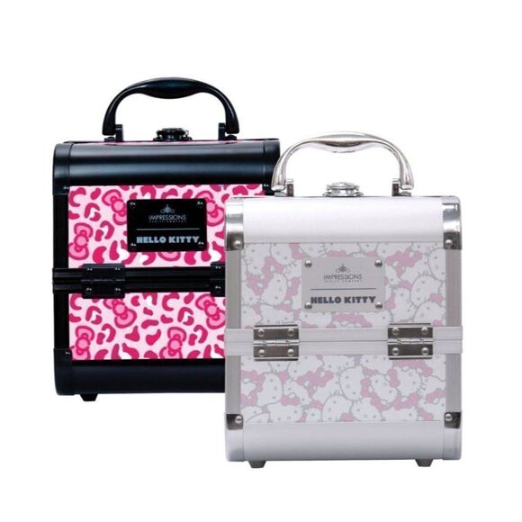 NEW! Impressions Vanity Hello Kitty Slaycube Makeup Travel Train Case - Picture 1 of 3
